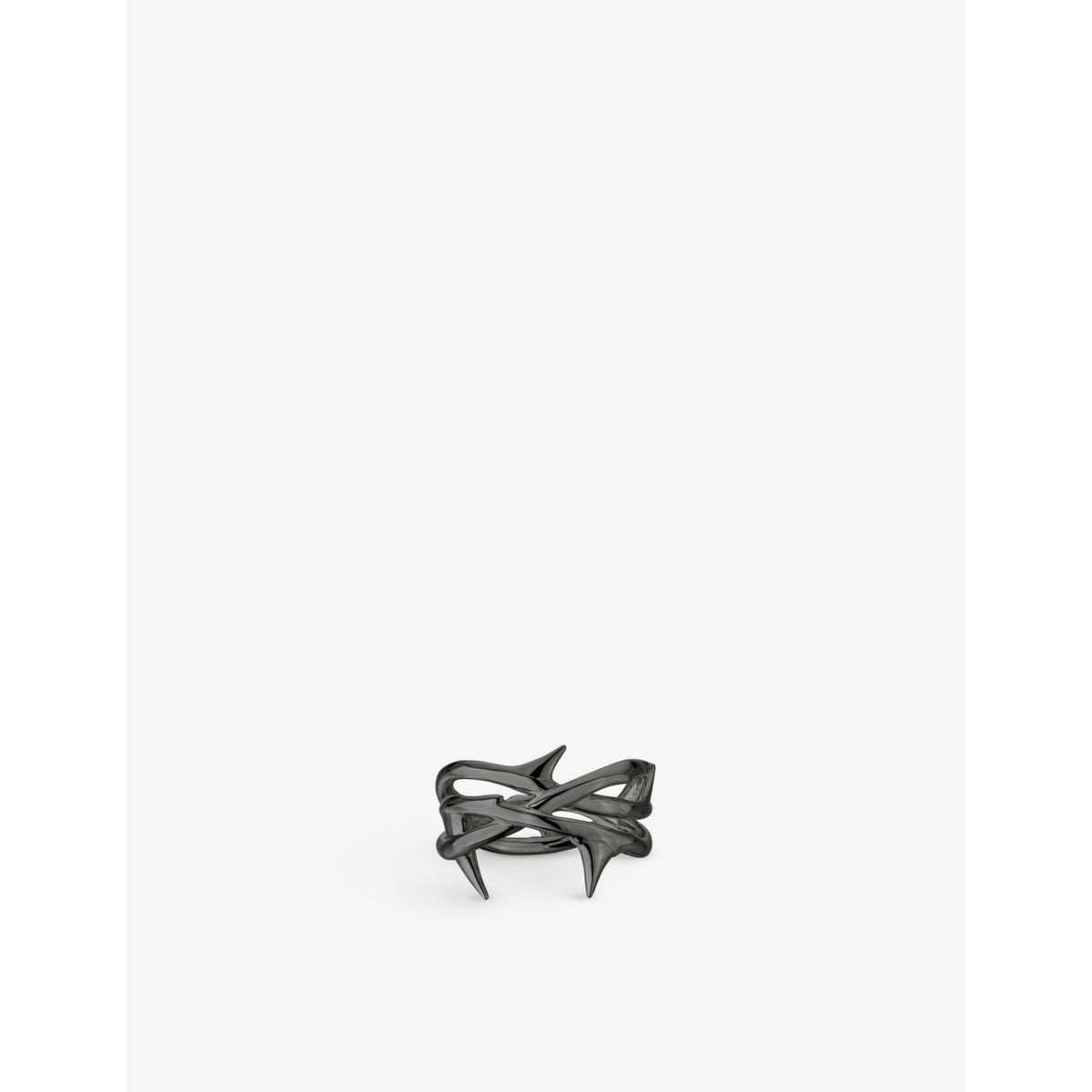 Rose Thorne rhodium-plated sterling-silver ring - M