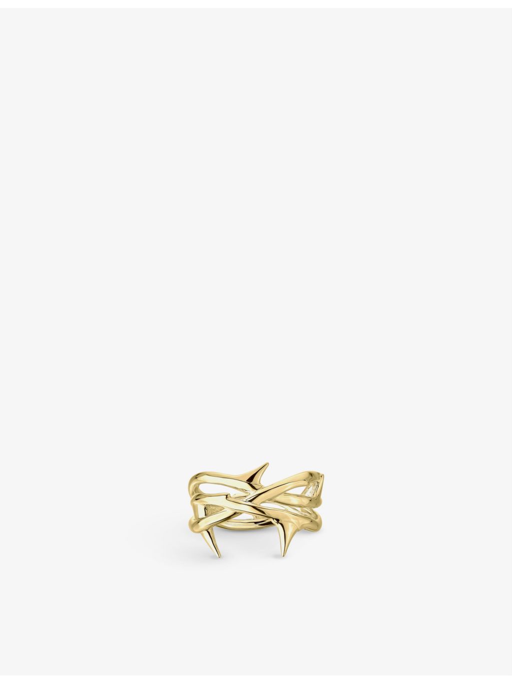 Shaun Leane Rose Thorn gold-plated ring, imported from the UK