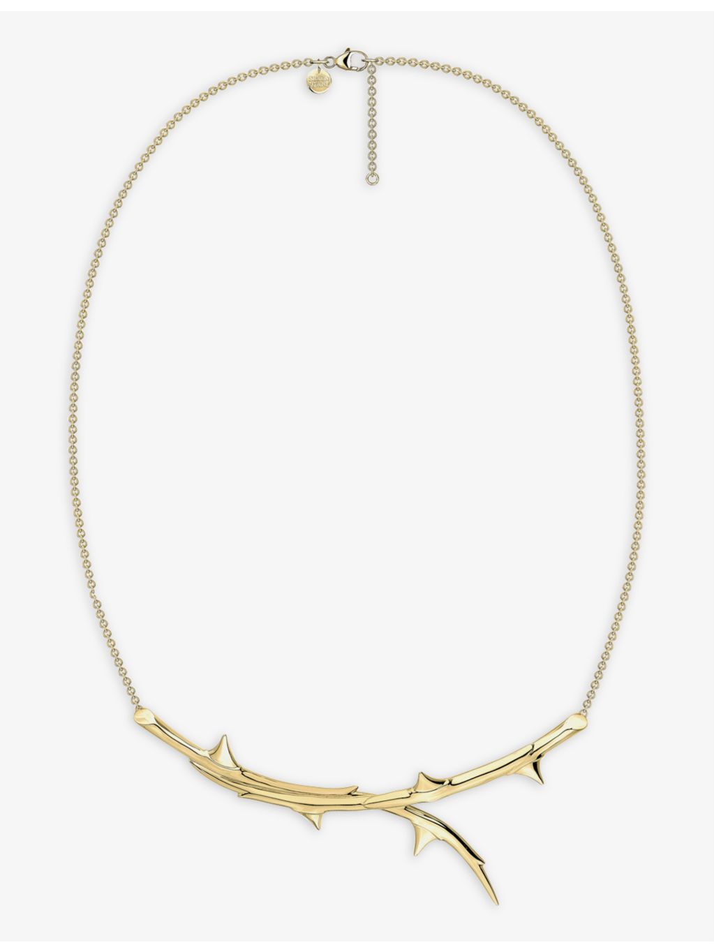 Shaun Leane rose thorn gold-tone sterling silver necklace, imported from the UK