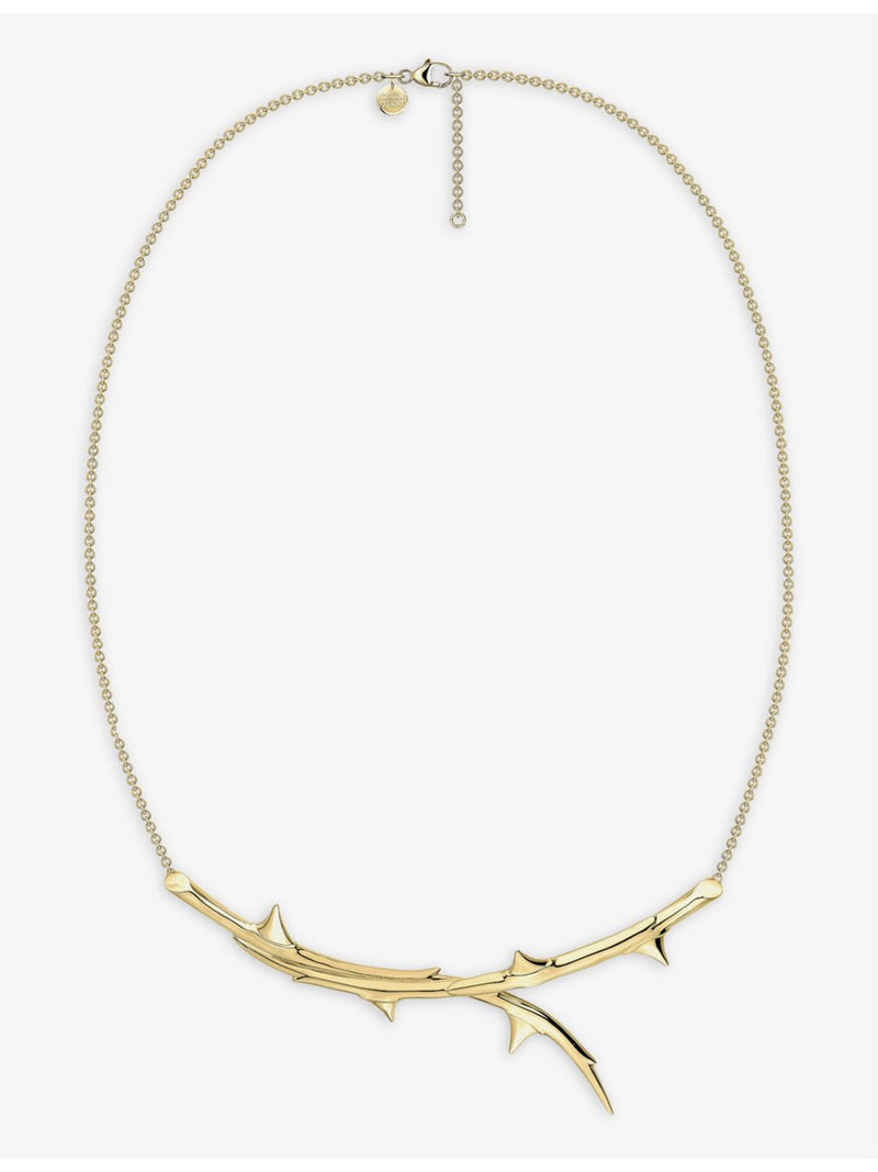 Shaun Leane rose thorn gold-tone sterling silver necklace, imported from the UK