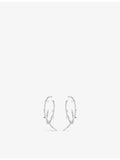 Shaun Leane sterling silver hoop earrings with rose thorn design (British brand)