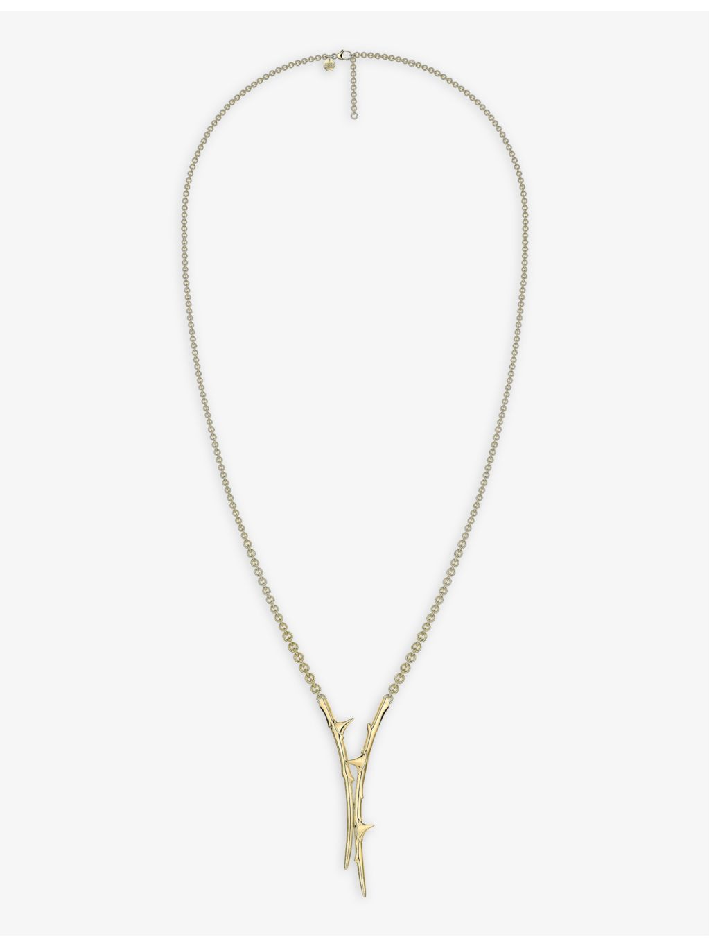 Shaun Leane rose thorn lariat necklace yellow gold vermeil - British product