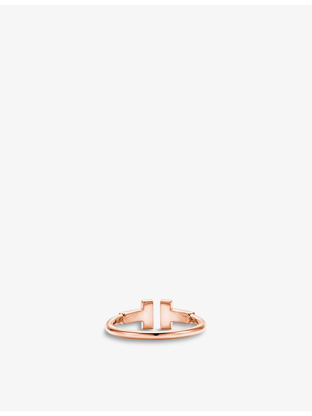 Tiffany T Wire diamond ring 18ct rose gold, imported from the UK