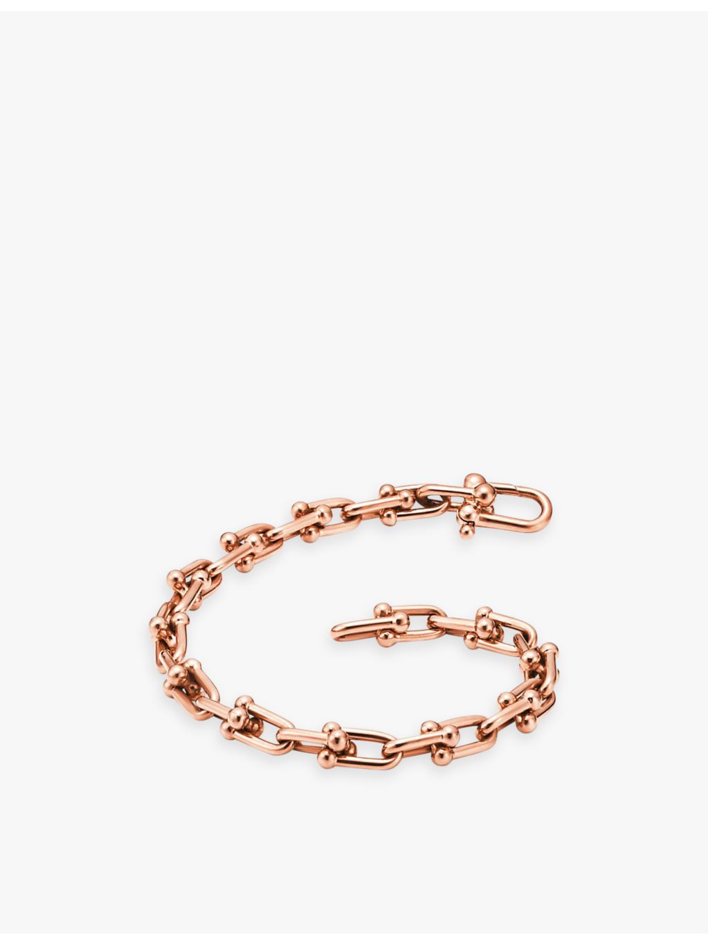 Tiffany HardWear 18ct rose-gold link bracelet 7.5 inch (British brand)