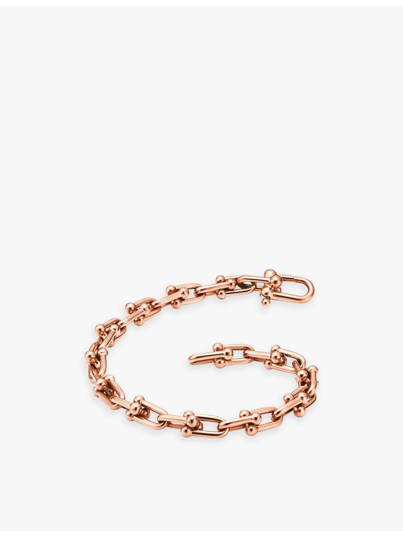Tiffany HardWear 18ct rose-gold link bracelet 7.5 inch (British brand)