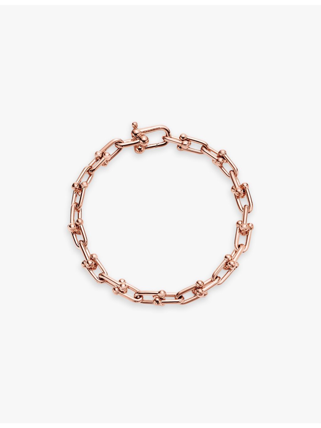 Tiffany HardWear 18ct rose-gold link bracelet 7.5 inch (British brand)