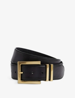 Reiss Brompton leather belt square buckle (British brand)