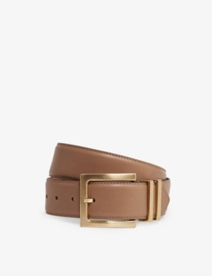 Reiss Brompton Square-Buckle Leather Belt 3.5cm