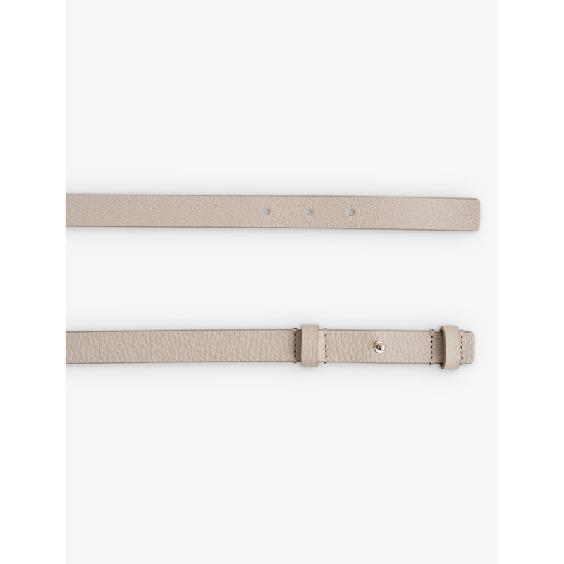 Reiss Hayley leather belt with gold-toned fastening, UK version