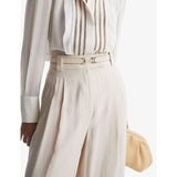 Reiss Hayley leather belt with gold-toned fastening, UK version