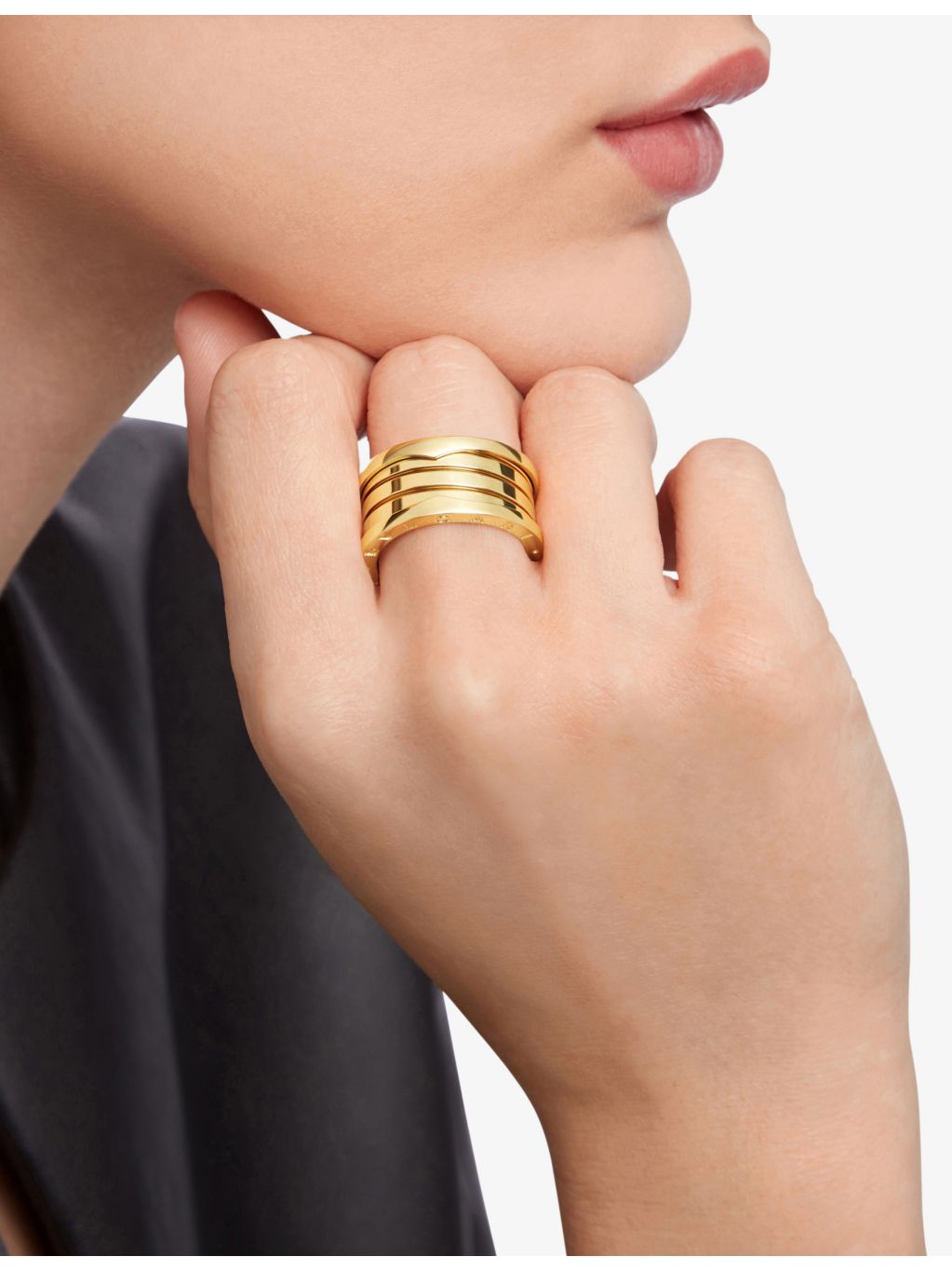 Bvlgari B.zero1 four-band ring 18ct yellow-gold, imported from the UK