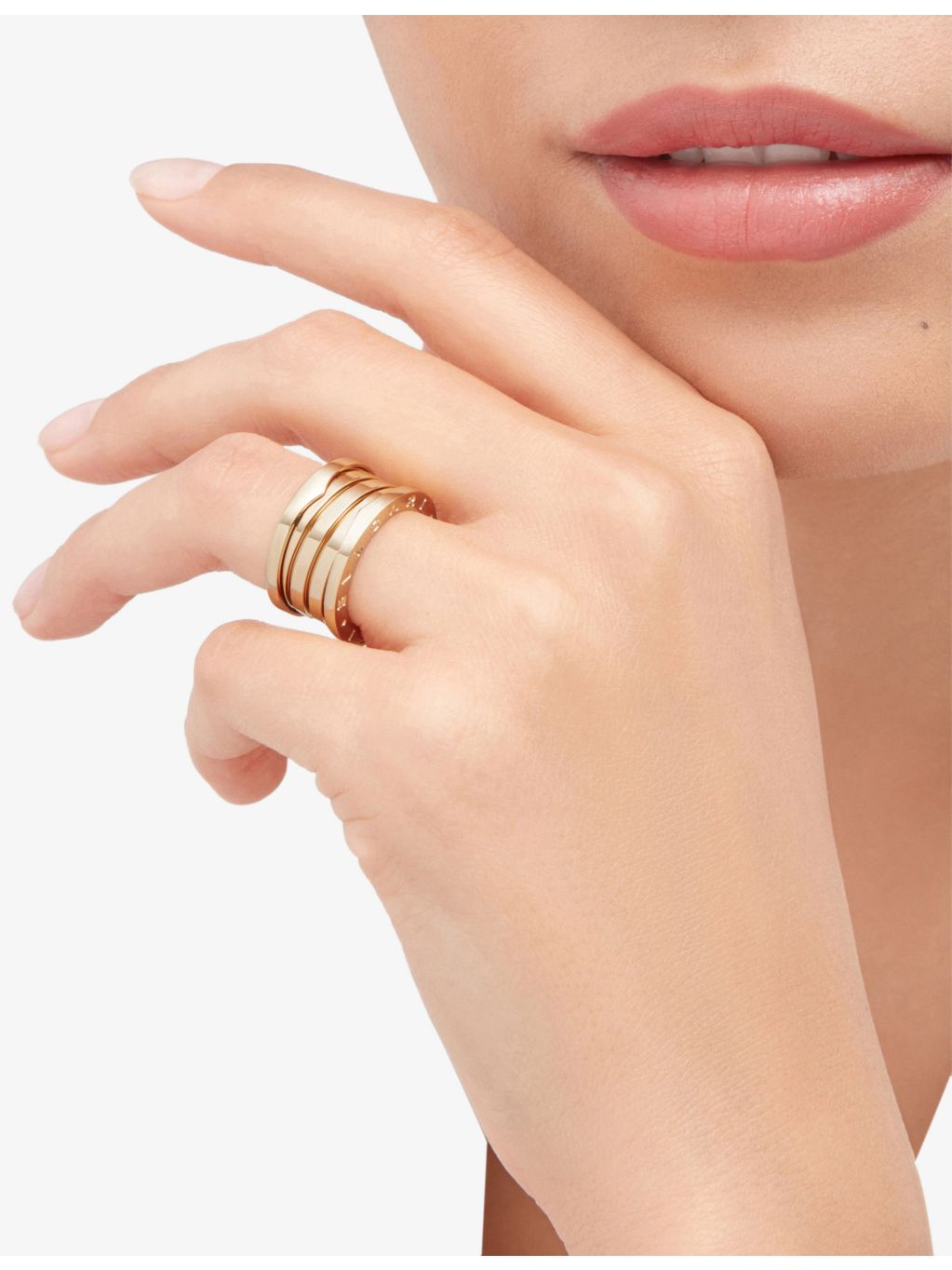 Bvlgari B.zero1 four-band ring 18ct yellow-gold, imported from the UK