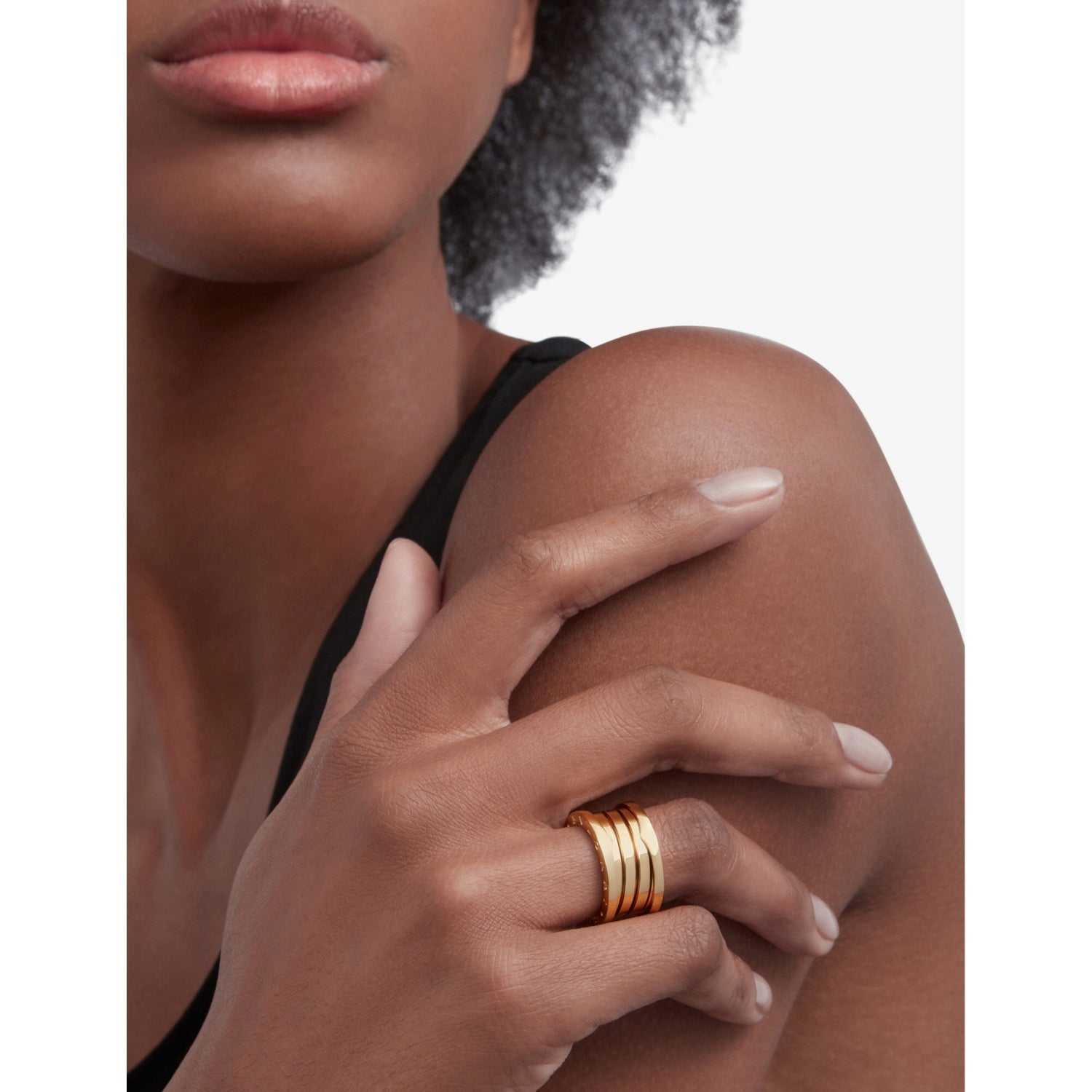 Bvlgari B.zero1 four-band ring 18ct yellow-gold, imported from the UK