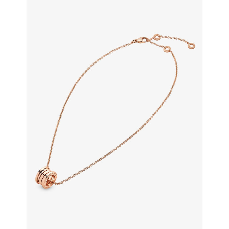 Bvlgari B.zero1 18ct rose-gold two-band pendant necklace, UK version