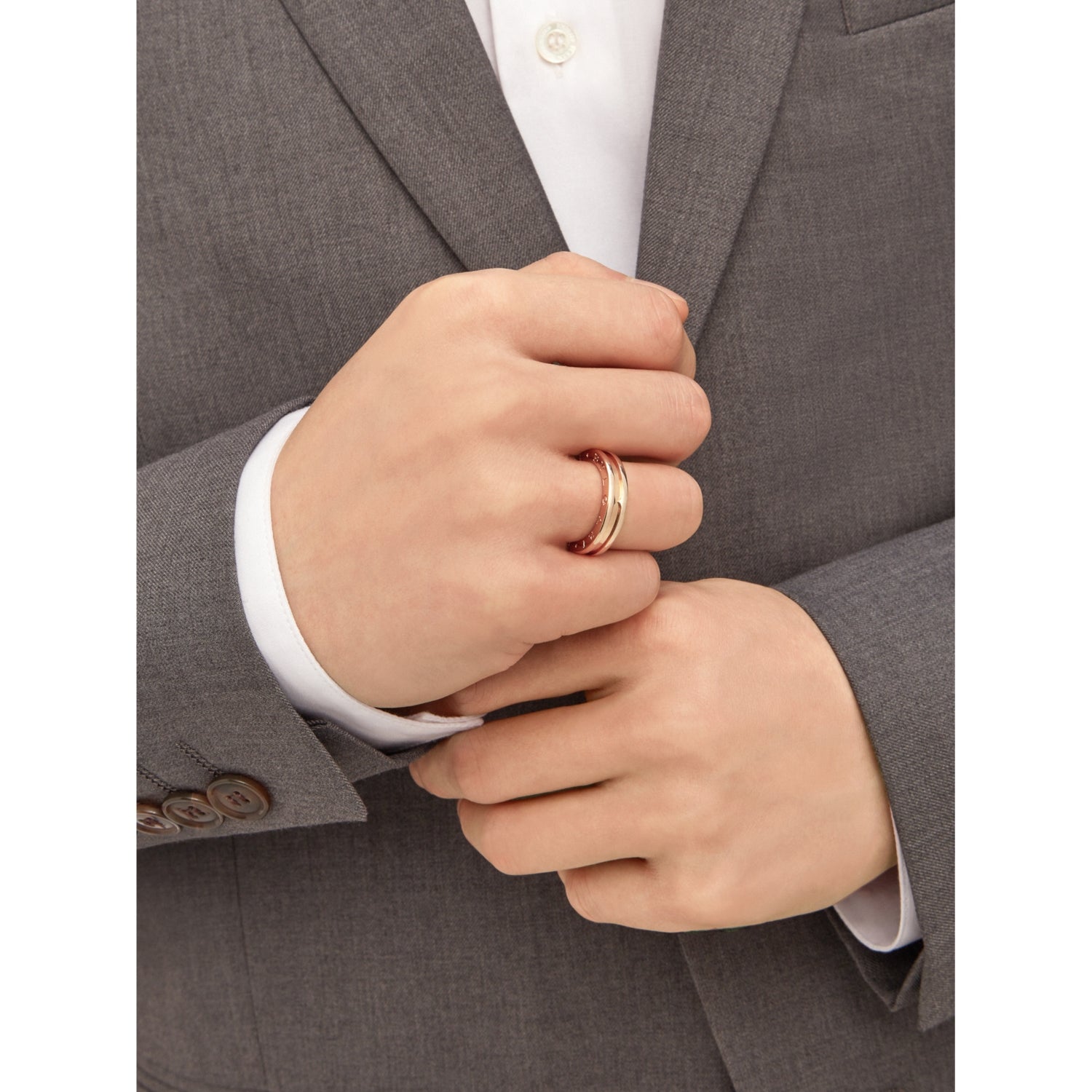 Bvlgari B.zero1 18ct rose gold ring (British brand)