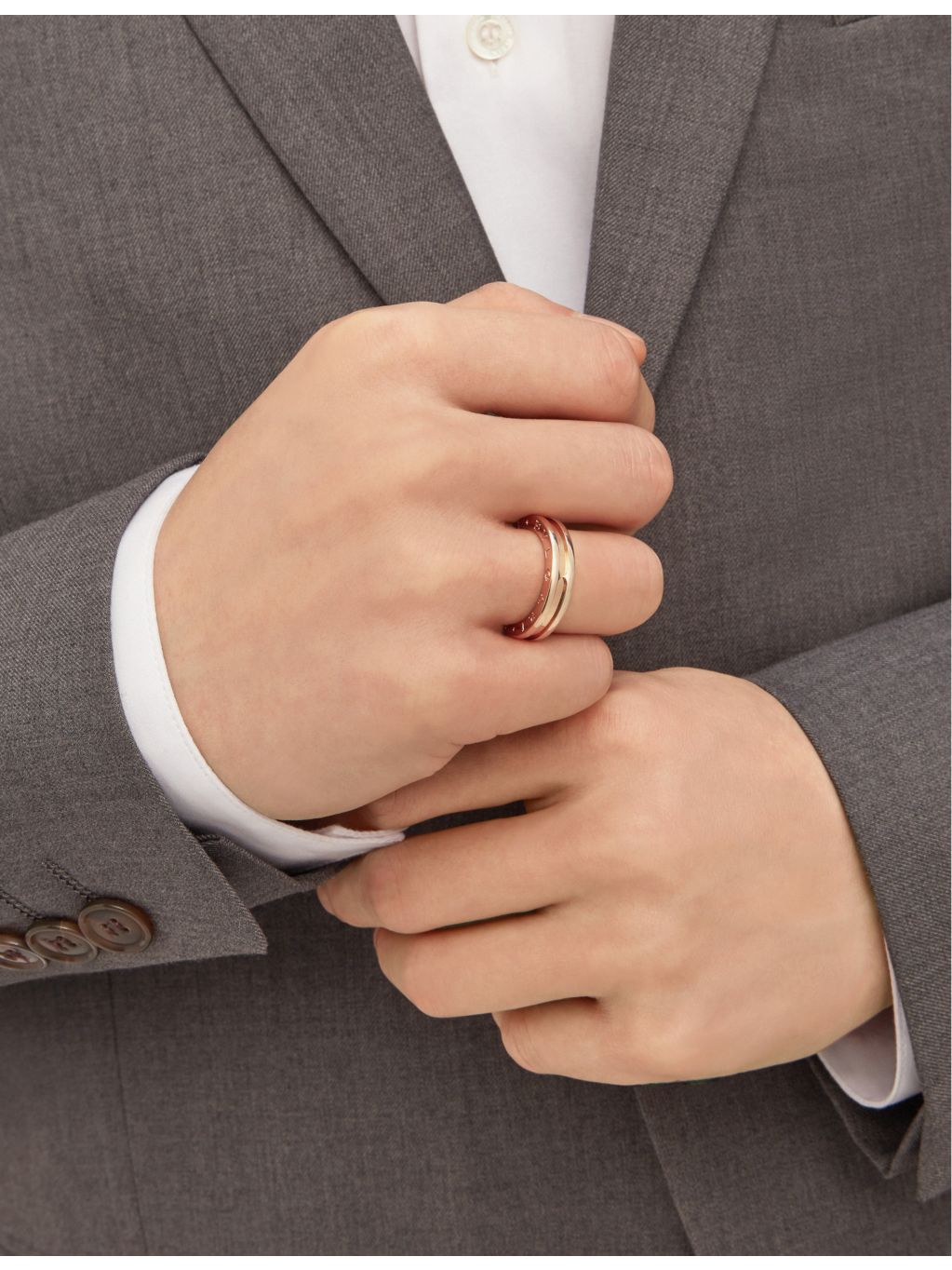 Bvlgari B.zero1 18ct rose gold ring (British brand)