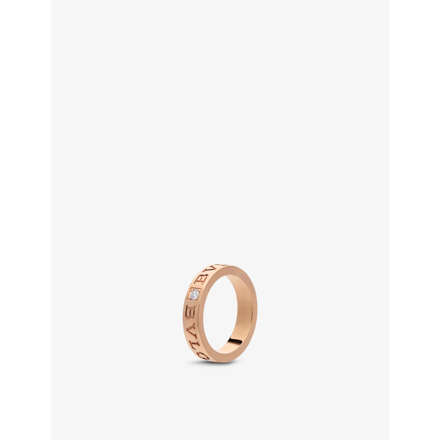 B.zero1 18ct rose-gold and 0.04ct diamond ring - 54mm