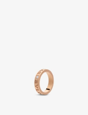 Bvlgari B.zero1 18ct Rose-Gold and 0.04ct Diamond Ring
