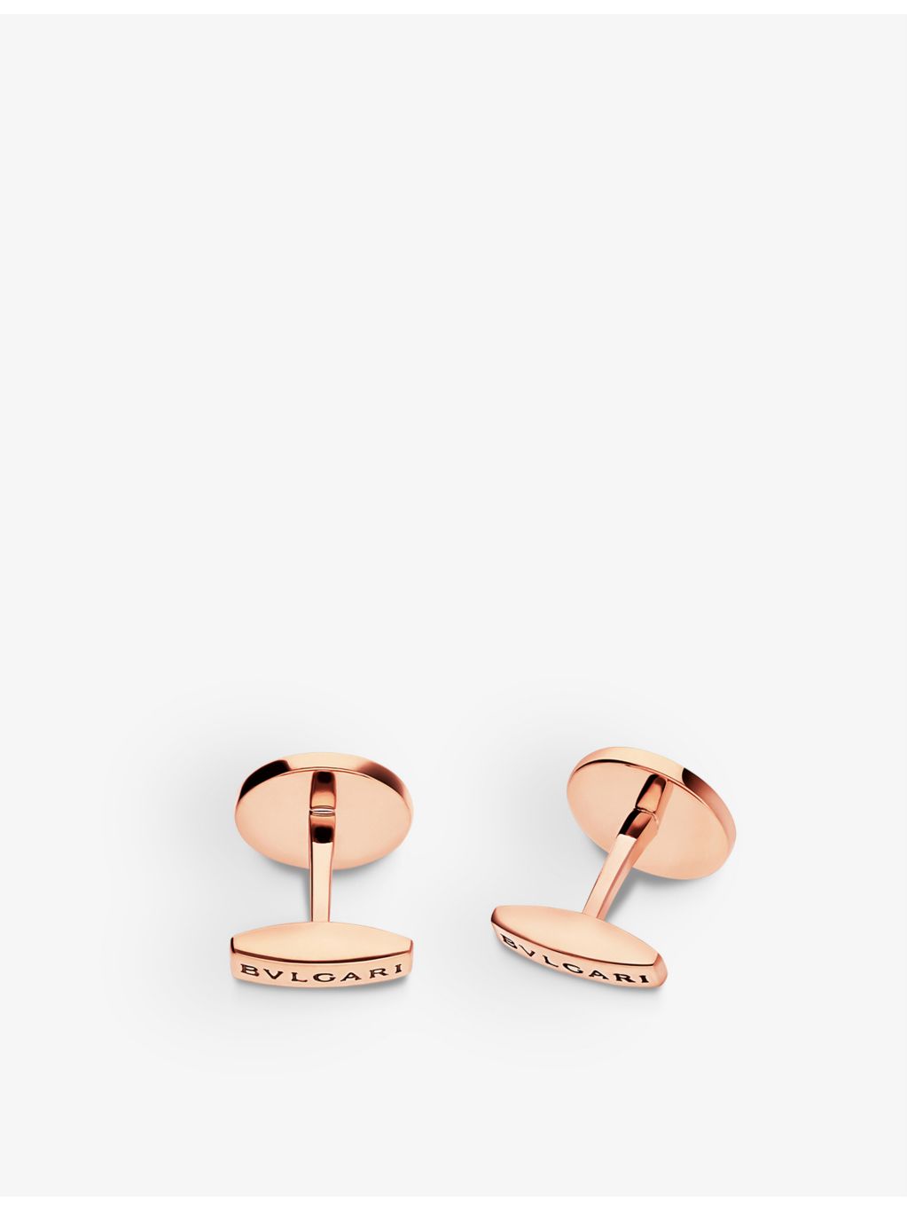 Bvlgari 18ct rose-gold and mother-of-pearl cufflinks - British product