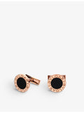 BVLGARI rose-gold and onyx cufflinks, imported from the UK