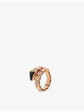 Bvlgari Serpenti Viper ring 18ct rose gold diamond onyx, UK version
