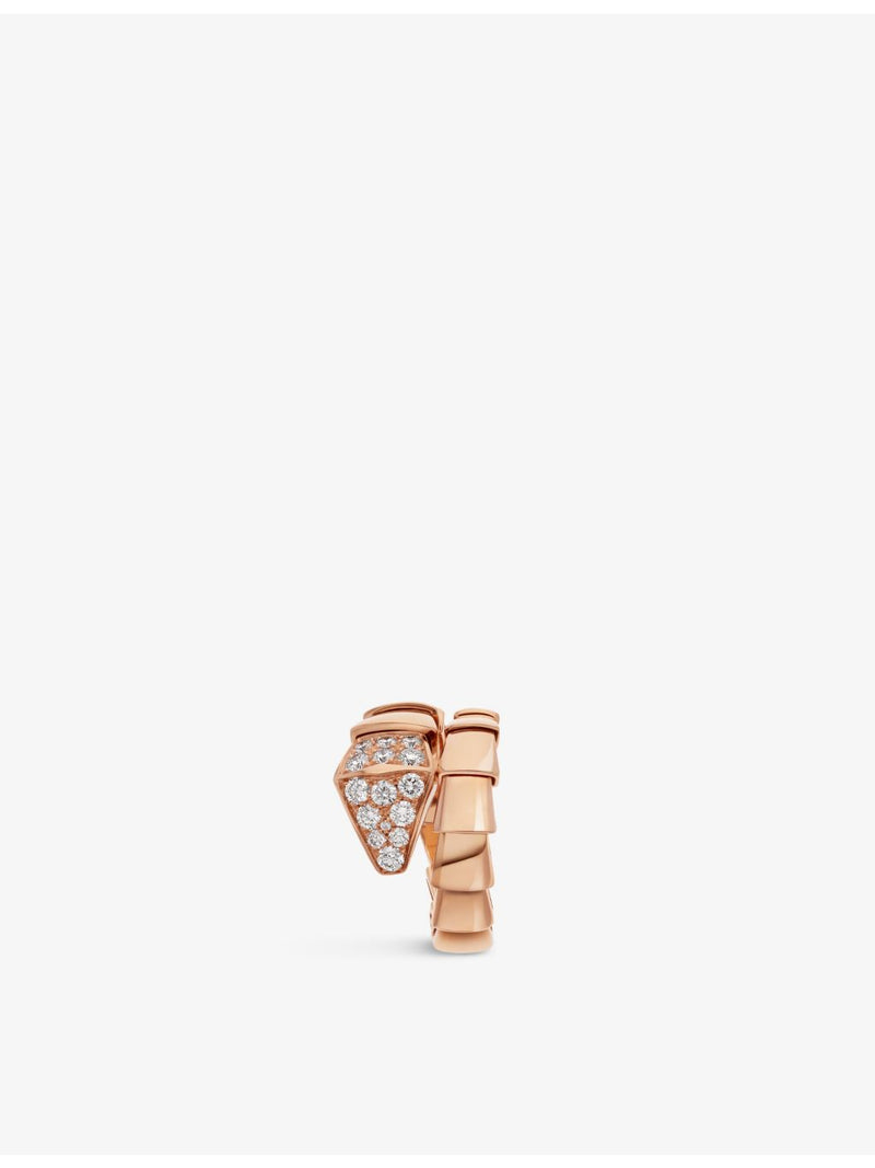Bvlgari Serpenti Viper 18ct rose gold diamond ring, UK version