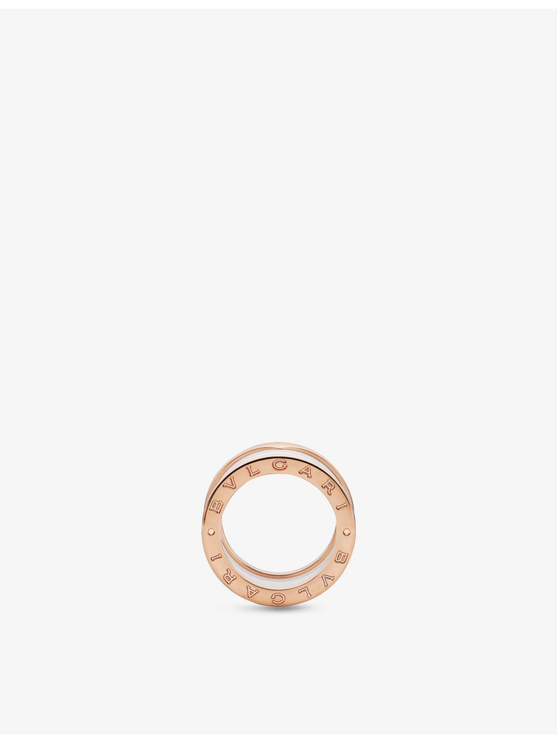 Bvlgari B.zero1 four-band rose-gold ceramic ring, UK version