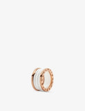 Bvlgari B.zero1 Four-Band 18ct Rose-Gold and Ceramic Ring