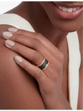 Bvlgari B.zero1 four-band ring 18ct rose gold and ceramic 4.8cm, UK version