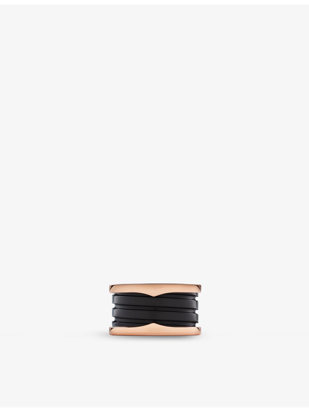 Bvlgari B.zero1 four-band ring 18ct rose gold and ceramic 4.8cm, UK version