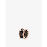 Bvlgari B.zero1 four-band 18ct rose-gold and ceramic ring