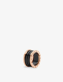 Bvlgari B.zero1 Four-Band 18ct Rose-Gold and Ceramic Ring