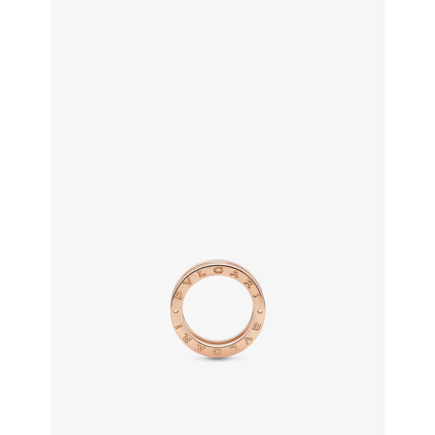 Bvlgari B.zero1 18ct rose-gold ceramic ring, imported from the UK
