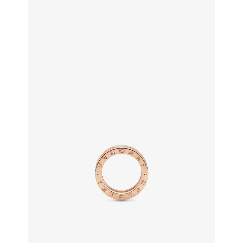 Bvlgari B.zero1 18ct rose-gold ceramic ring, imported from the UK