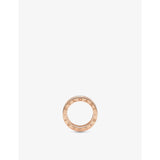 Bvlgari B.zero1 18ct rose-gold ceramic ring, imported from the UK