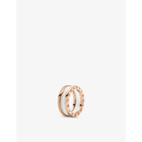 Bvlgari B.zero1 18ct rose-gold ceramic ring, imported from the UK