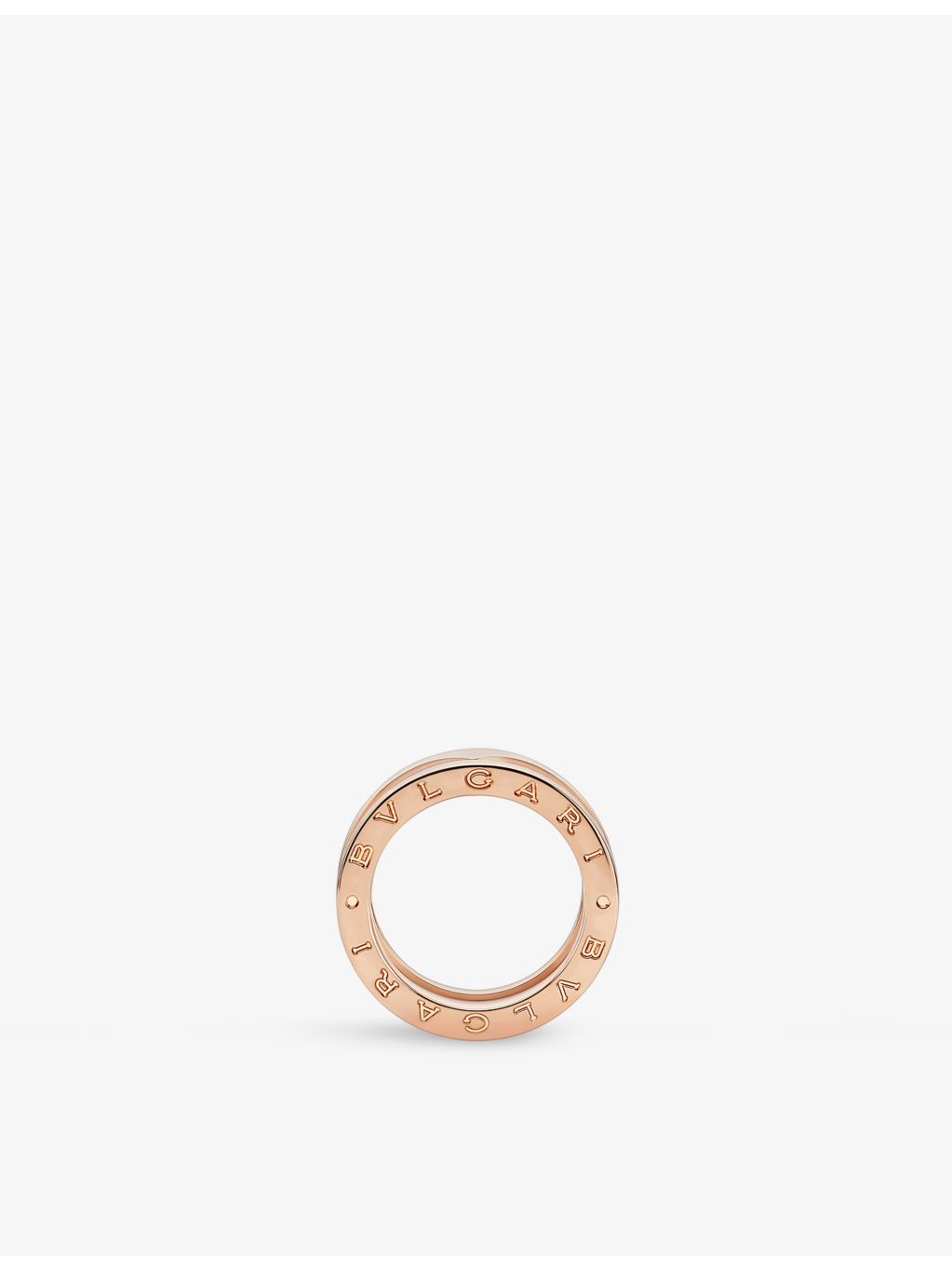 Bvlgari B.zero1 18ct rose-gold ceramic ring, imported from the UK