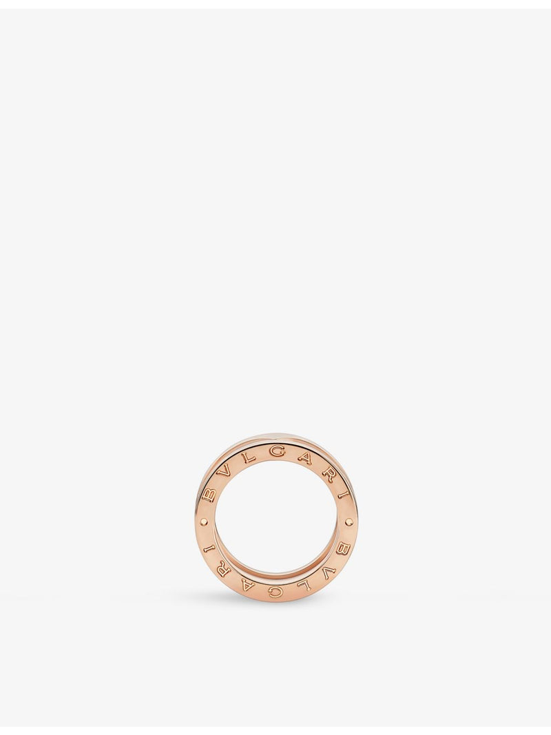 Bvlgari B.zero1 18ct rose-gold ceramic ring, imported from the UK