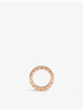 Bvlgari B.zero1 18ct rose-gold ceramic ring, imported from the UK