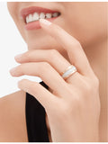 Bvlgari B.zero1 18ct rose-gold ceramic ring, imported from the UK