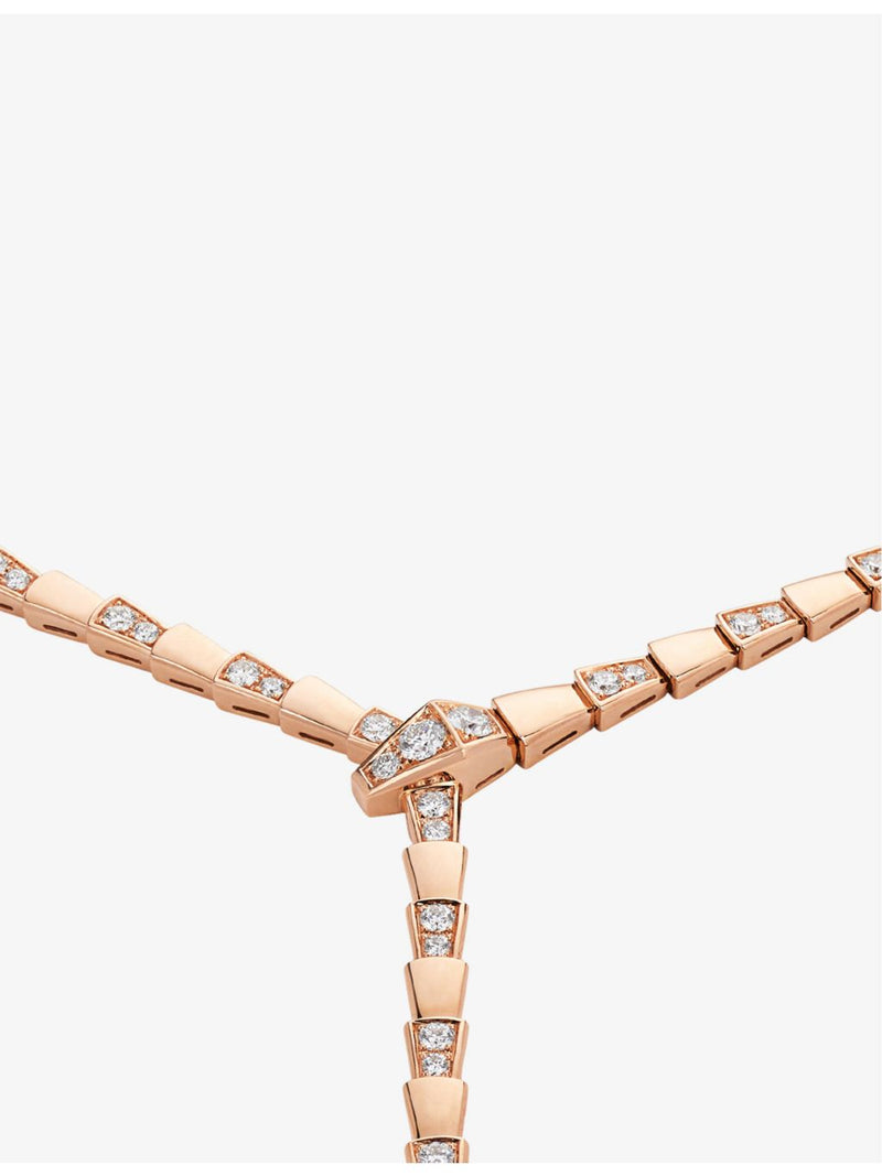 Bulgari Serpenti rose-gold diamond necklace 4.5ct, UK version
