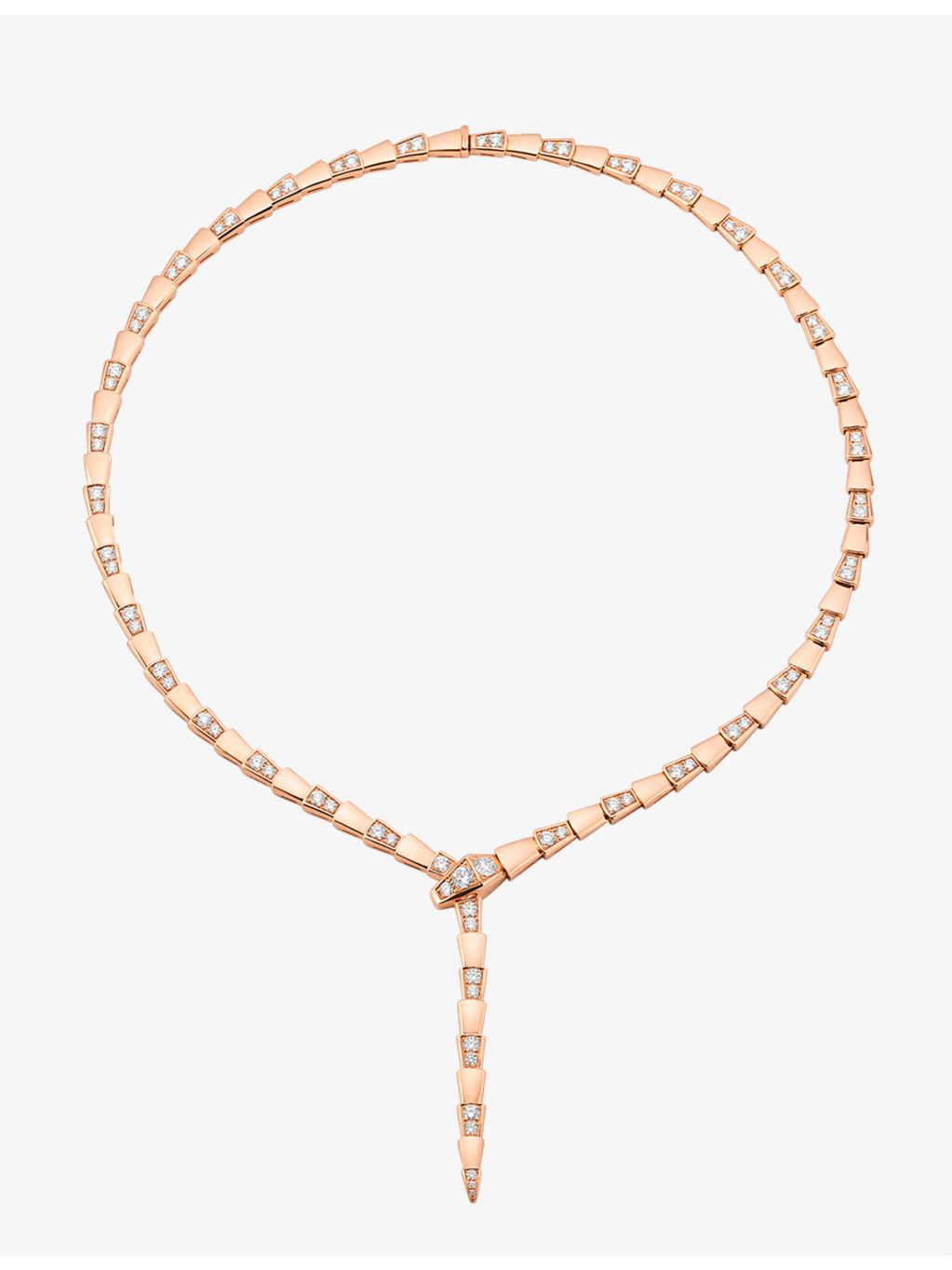 Bulgari Serpenti rose-gold diamond necklace 4.5ct, UK version
