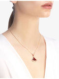 Bvlgari Diva's Dream necklace 18ct rose gold pavé diamonds carnelian - British product