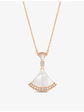 Bvlgari Diva's Dream rose gold diamond mother-of-pearl necklace, imported from the UK