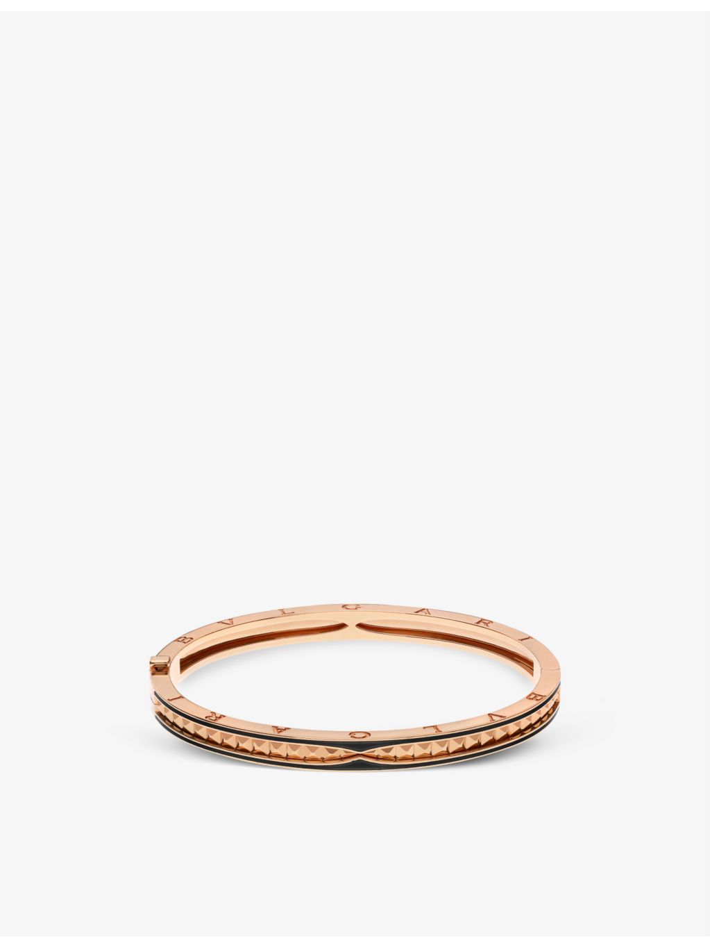 Bvlgari B.zero1 bangle bracelet 18ct rose gold ceramic, UK version