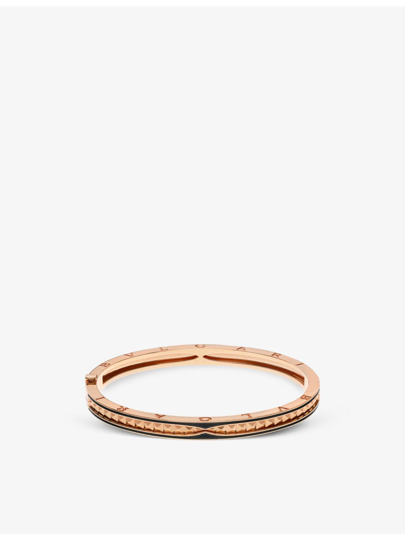 Bvlgari B.zero1 bangle bracelet 18ct rose gold ceramic, UK version