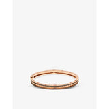 B.zero1 18ct rose-gold and ceramic bangle bracelet - S/M
