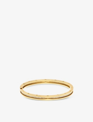 Bvlgari B.Zero1 18ct Yellow Gold and 0.87ct Diamond Bangle Bracelet