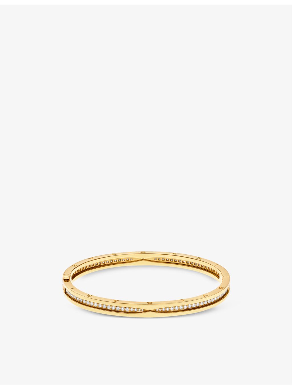 Bvlgari B.Zero1 bangle bracelet 18ct yellow gold 0.87ct diamond (British brand)