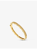Bvlgari 18ct yellow-gold diamond bangle bracelet 15cm (British brand)